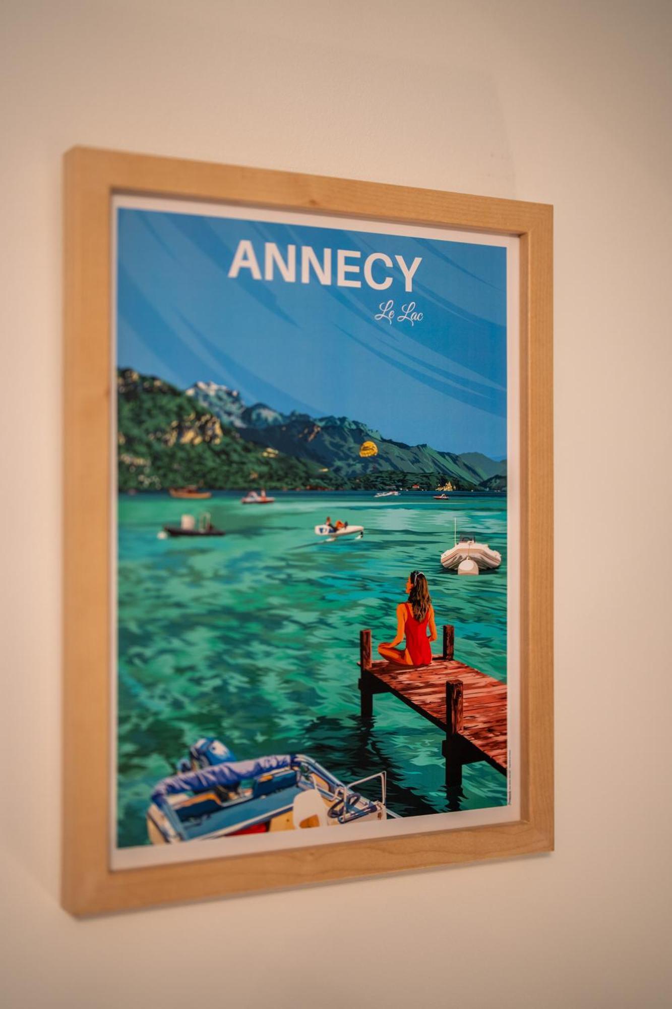 Charmant Appartement A 5 Minutes A Pied De La Vielle Ville Annecy Avec Parking Prive Exterior foto